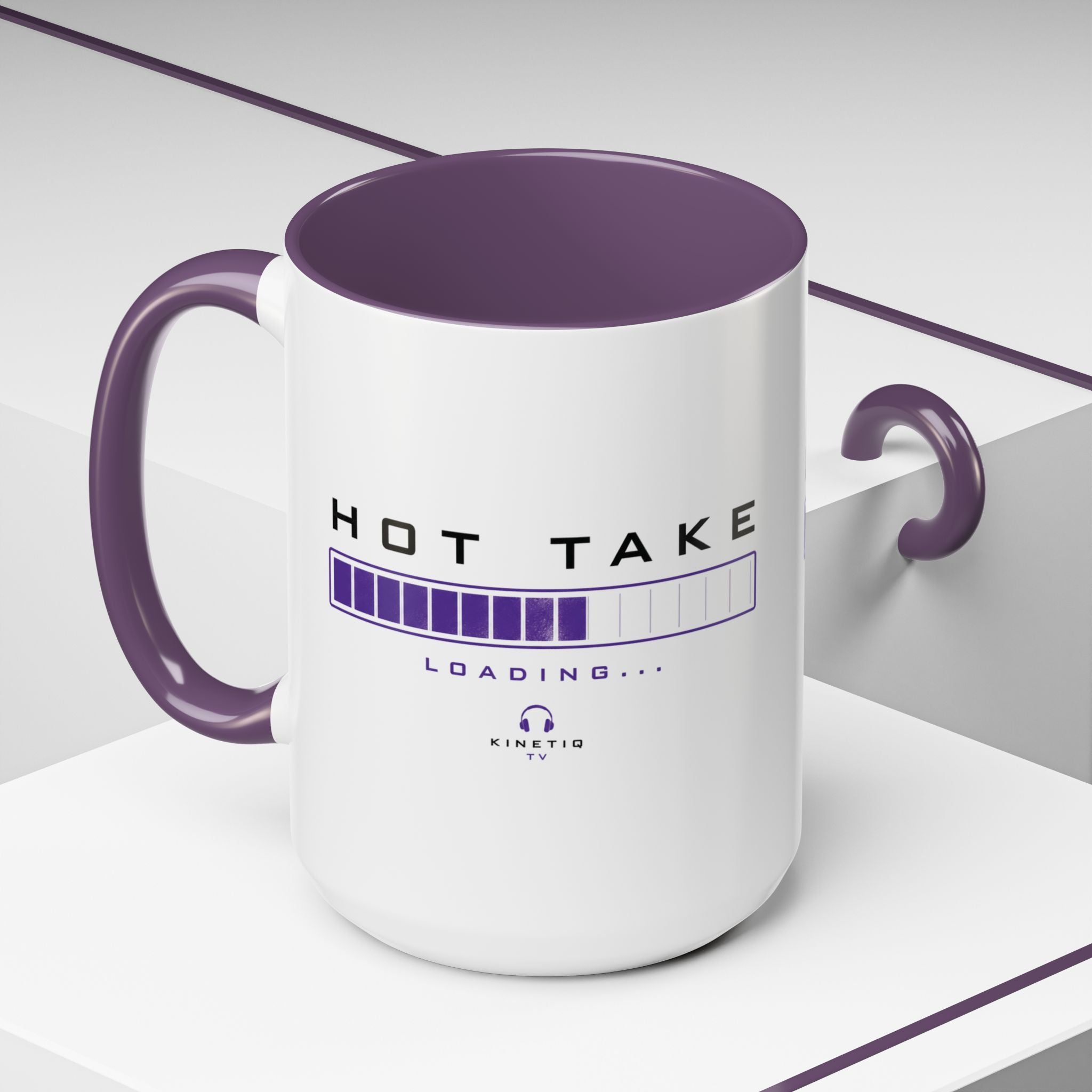 Accent Coffee Mug — "Hot Take Loading" Progress Bar Coffee Mug