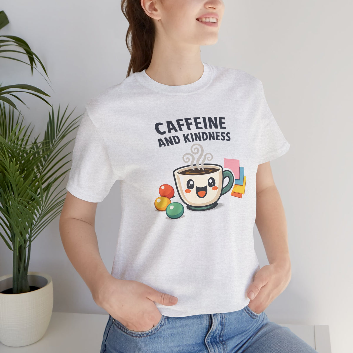 Caffeine and Kindness Coffee Graphic T Shirt