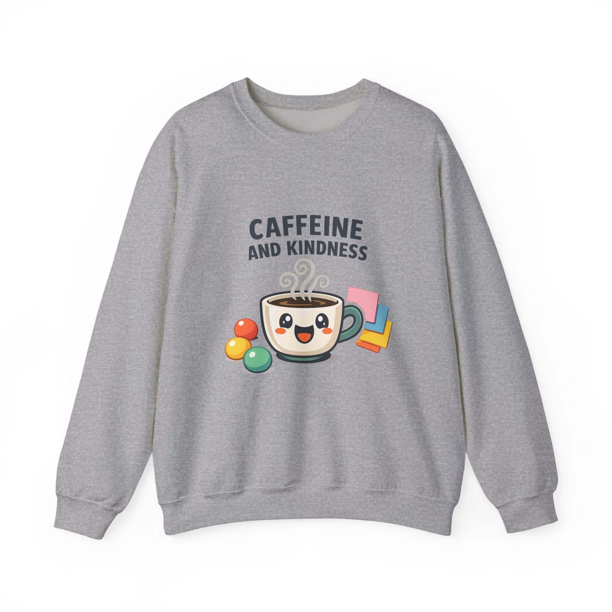 Caffeine and Kindness Sweatshirt | office humor, coffee fuel