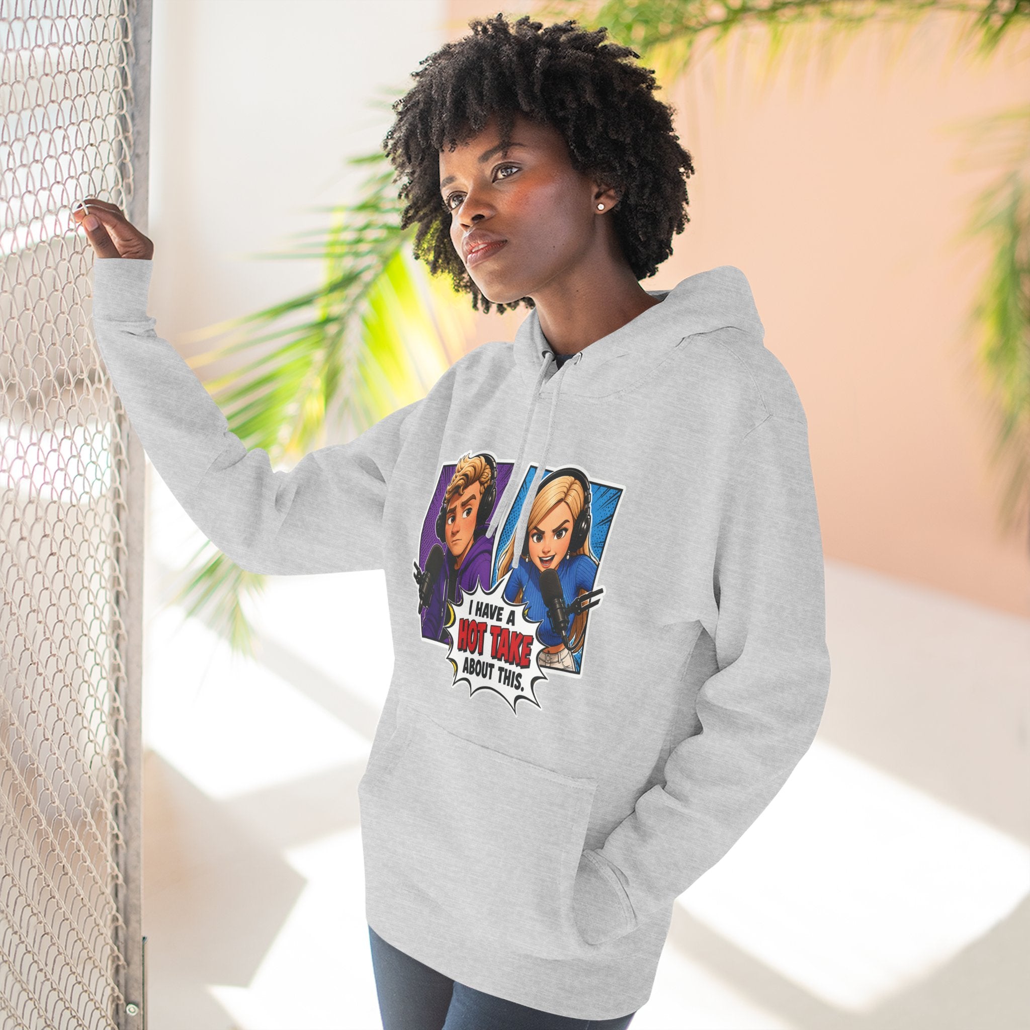 Comic Pop Art Hoodie — “I Have a Hot Take About This” Graphic Pullover