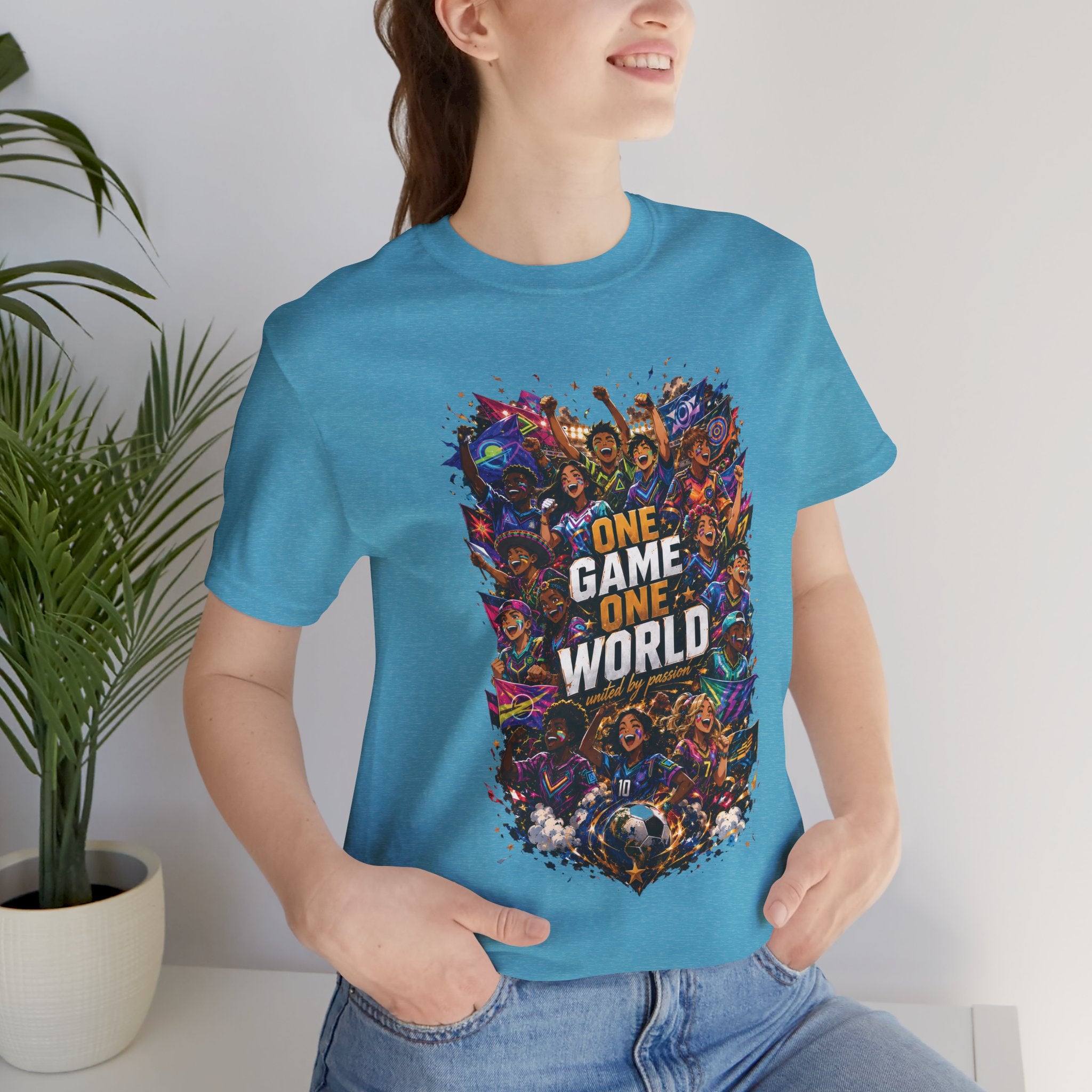 T-Shirt — 'One Game One World' Gamer Graphic Tee