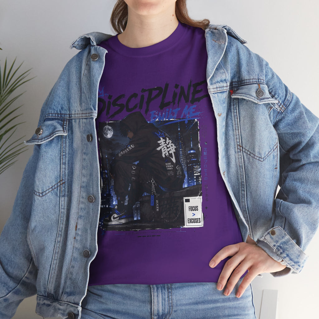 Discipline Anime Graphic Tee — Night Samurai Streetwear