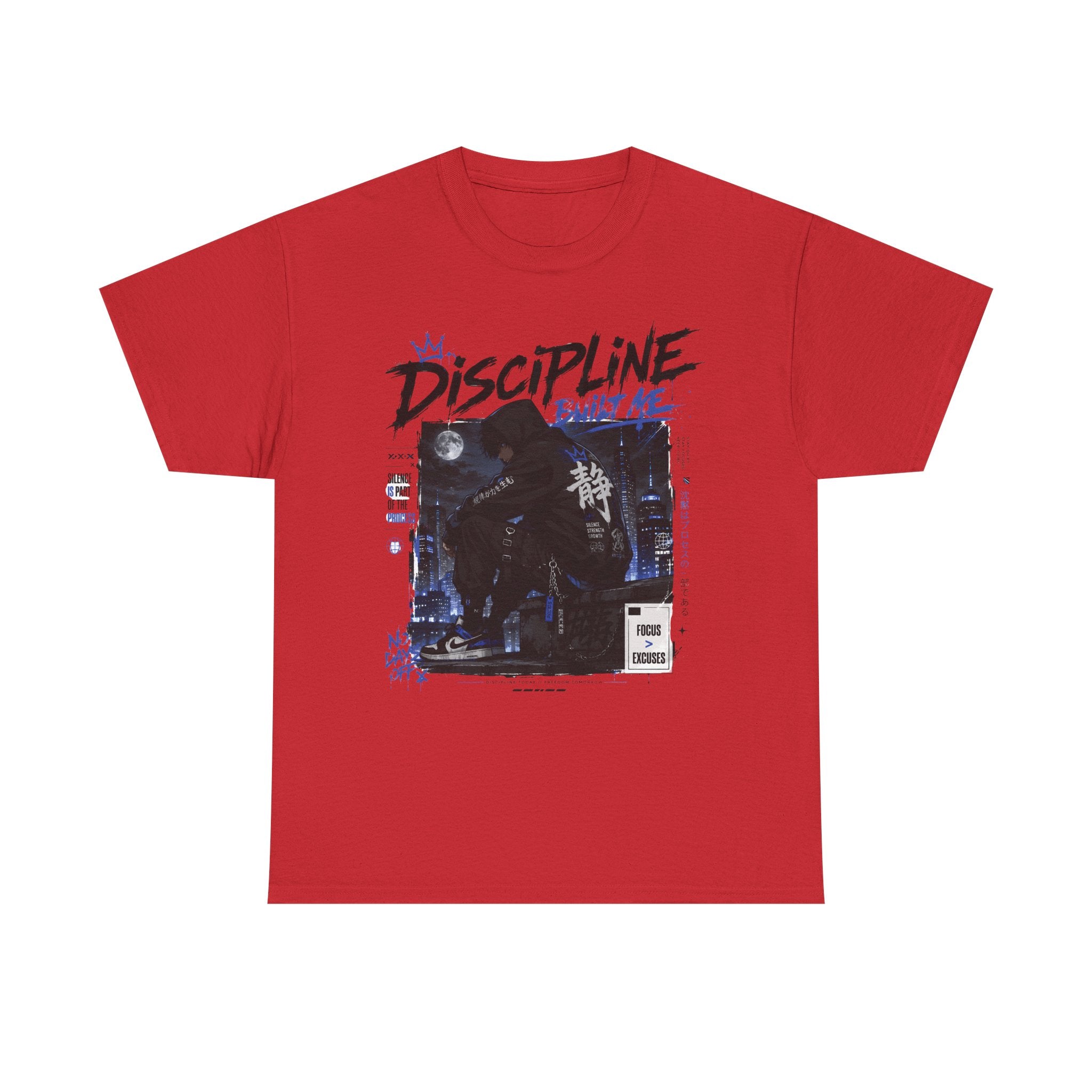 Discipline Anime Graphic Tee — Night Samurai Streetwear