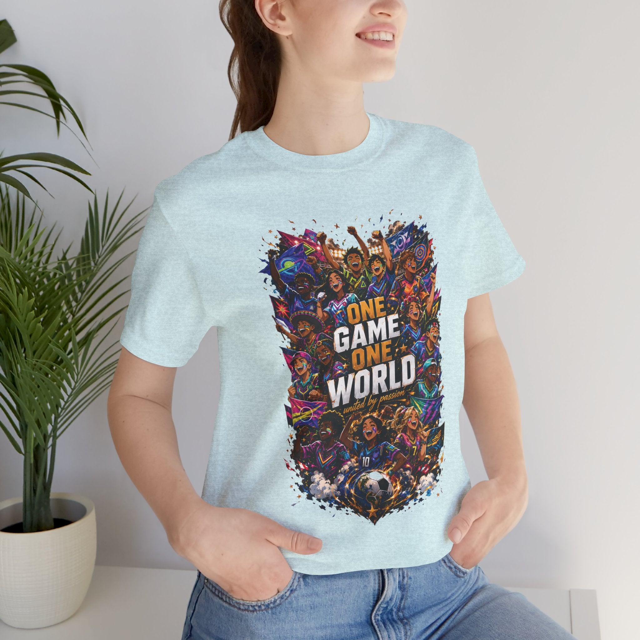 T-Shirt — 'One Game One World' Gamer Graphic Tee