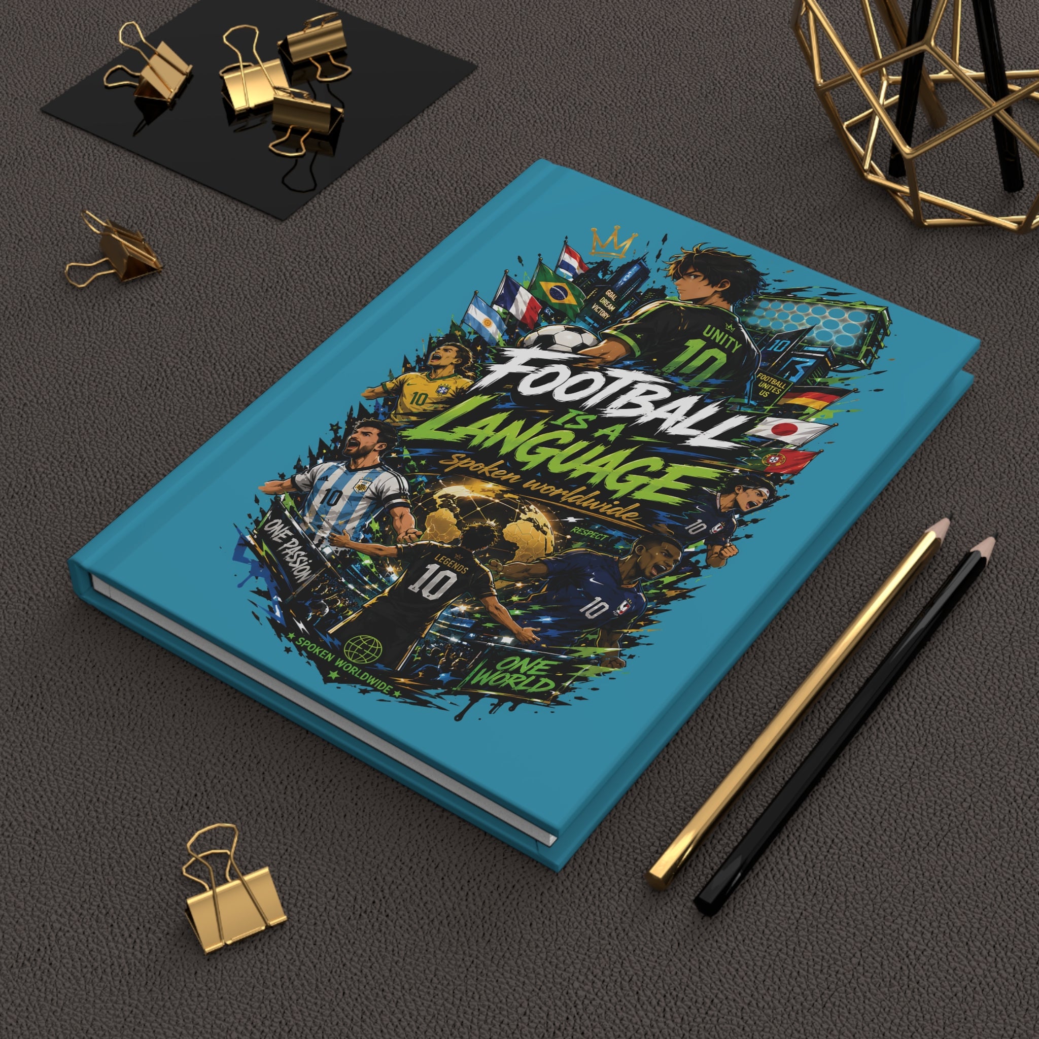Football Is a Language Hardcover Journal — Soccer Fan Notebook, World Cup Gift