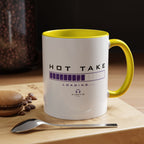 Accent Coffee Mug — "Hot Take Loading" Progress Bar Coffee Mug