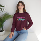 Cartoon Dragster Flames Sweatshirt | Vintage Car Illustration, Racing Flame