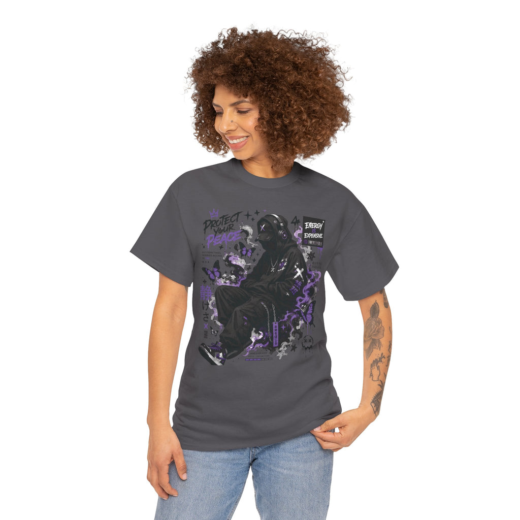 Peacekeeper Anime Graphic Tee — Purple Aesthetic Streetwear