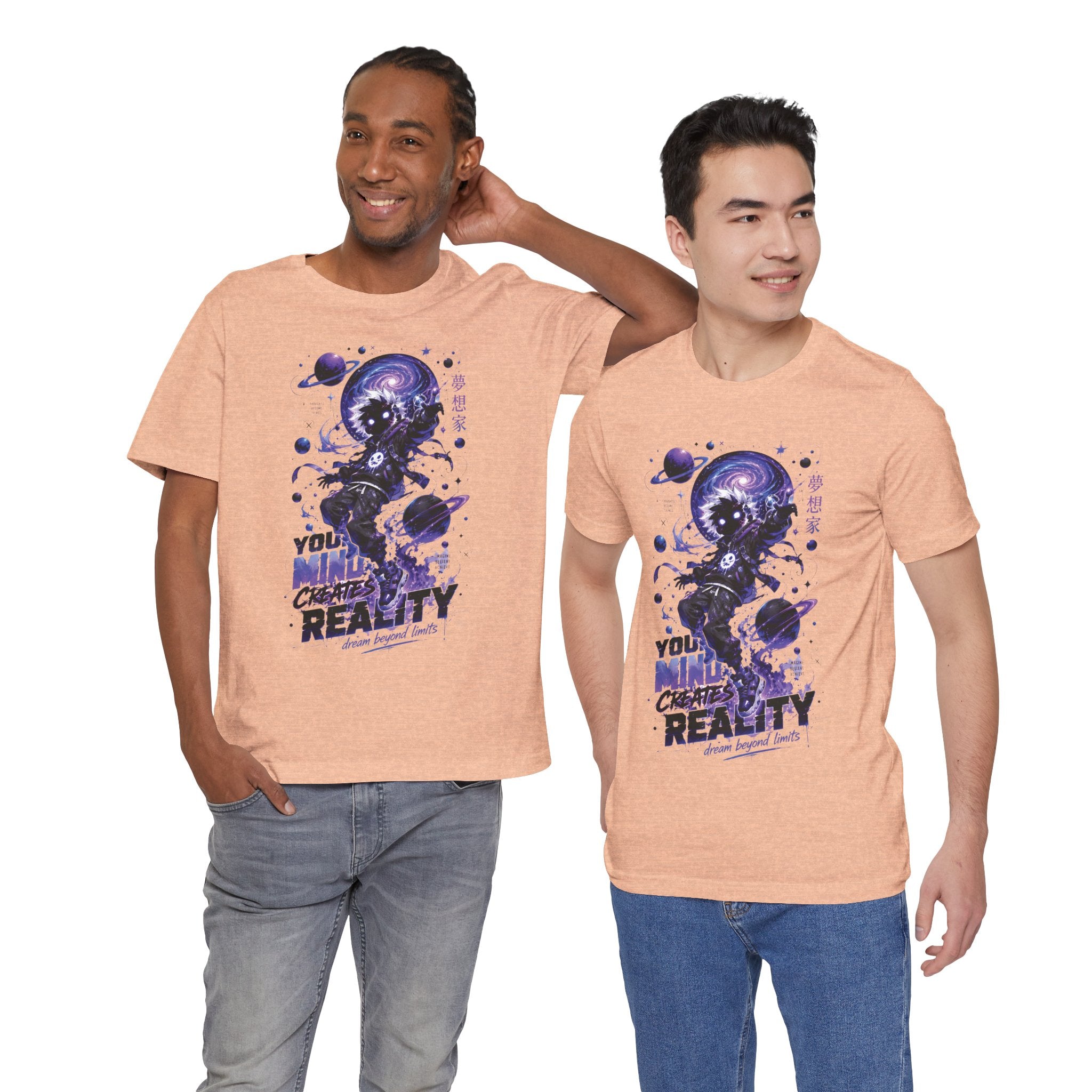 Astronaut Galaxy Tee — "Your Mind Creates Reality" Space Graphic T-Shirt