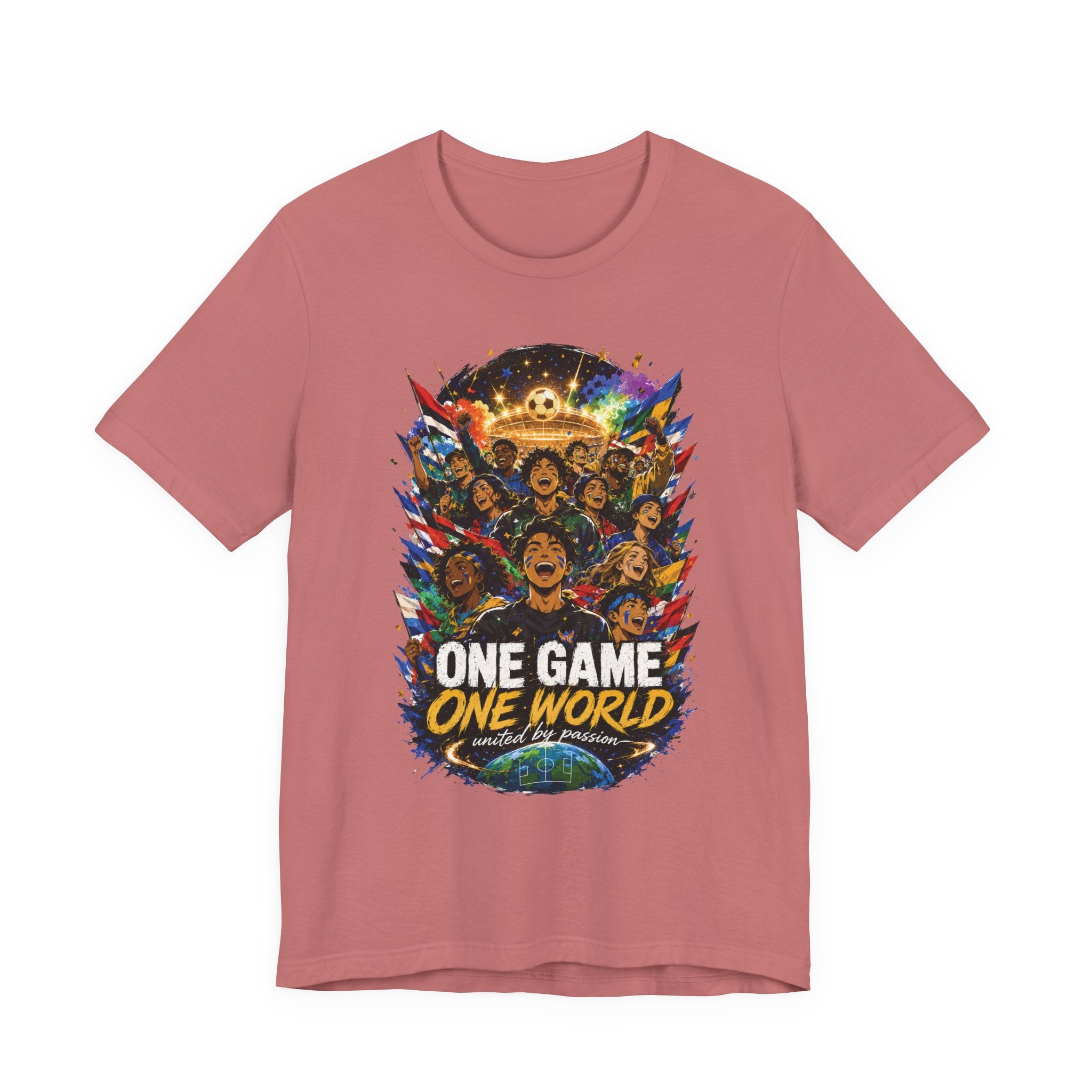 Soccer Graphic Tee - "One Game One World" Graphic T-Shirt