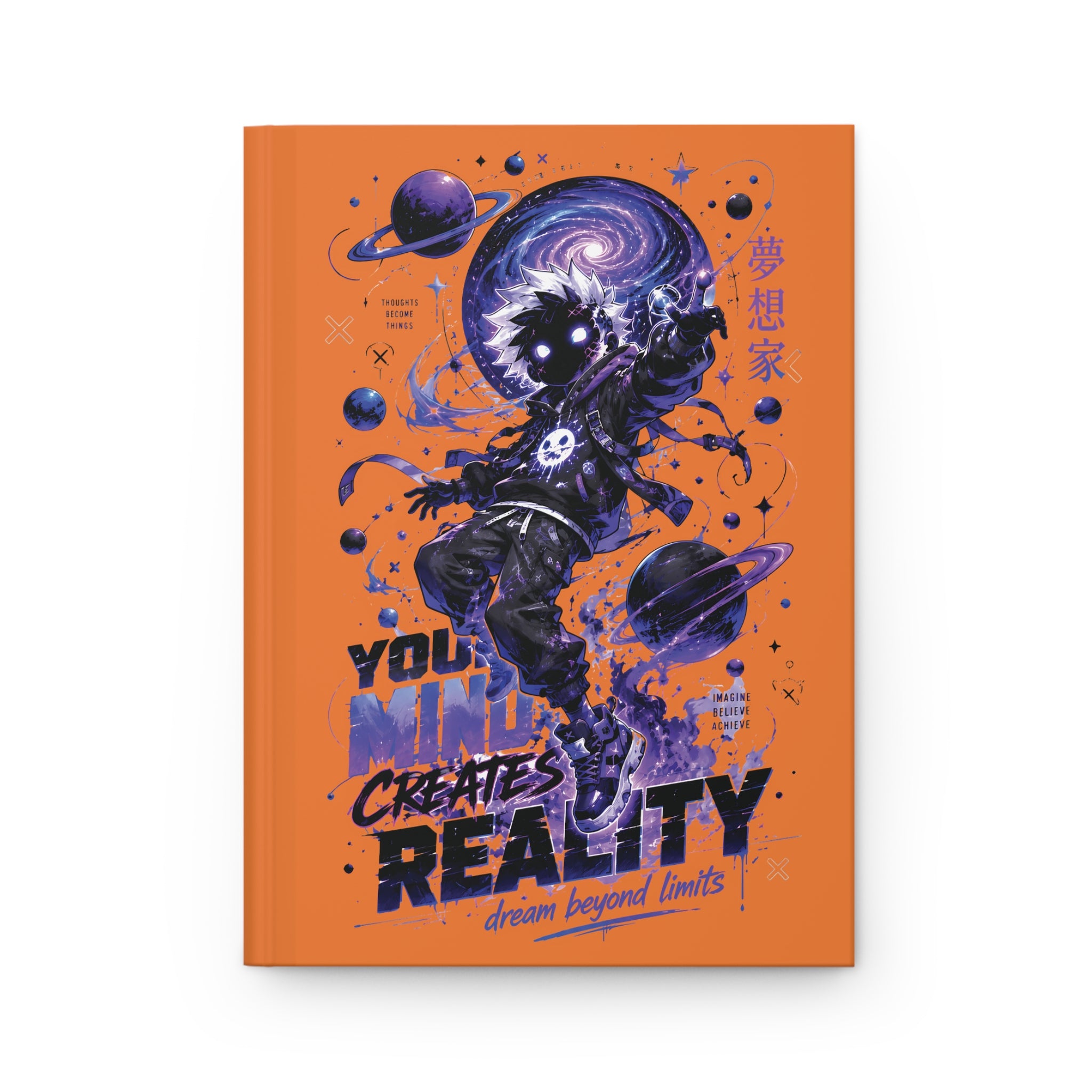 Dream Beyond Limits Hardcover Journal — "Your Mind Creates Reality" Space Astronaut Notebook