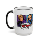 Jake And Emma Hot Take Accent Rim Mug – I Have A Hot Take About This Comic Coffee Cup (11oz/15oz)