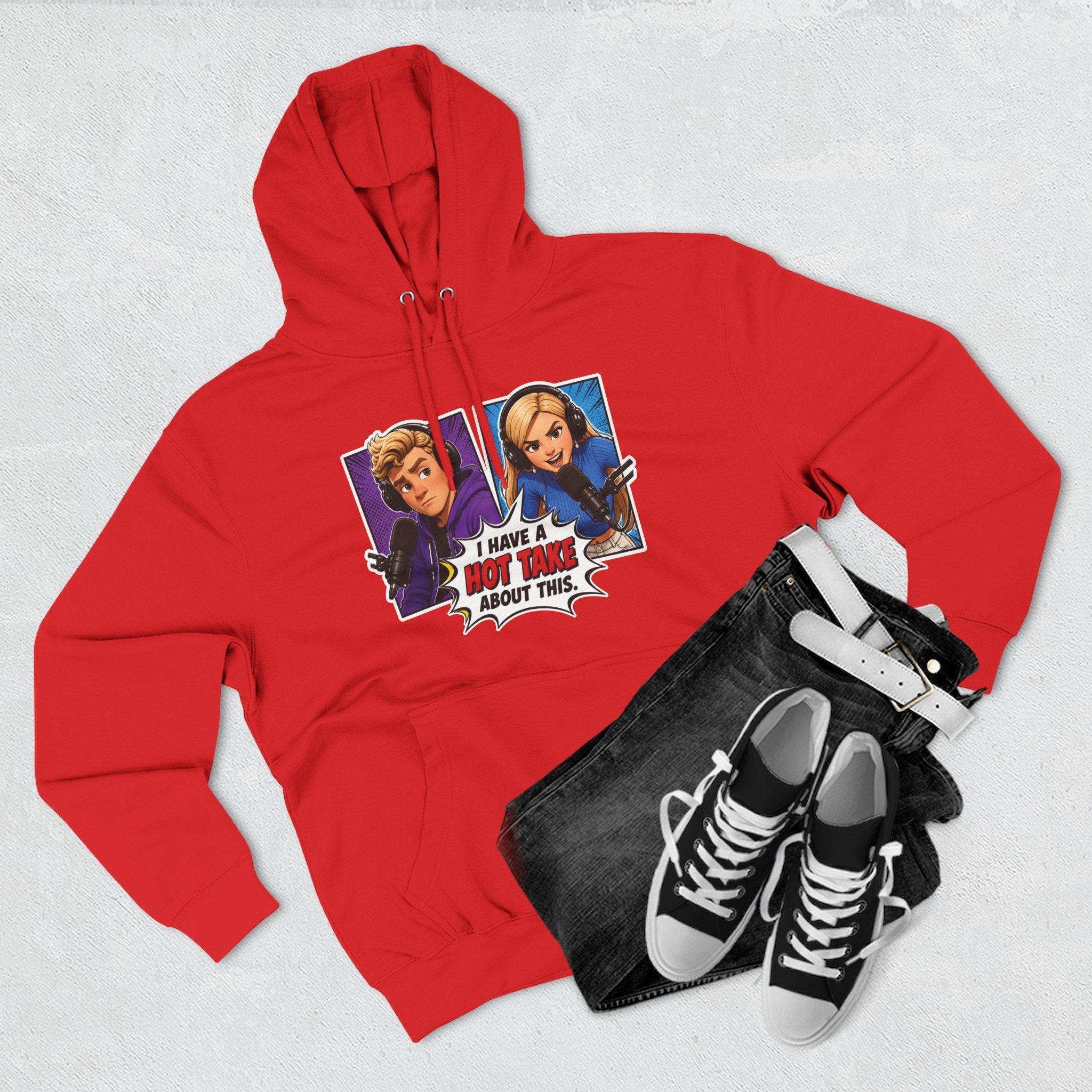 Comic Pop Art Hoodie — “I Have a Hot Take About This” Graphic Pullover