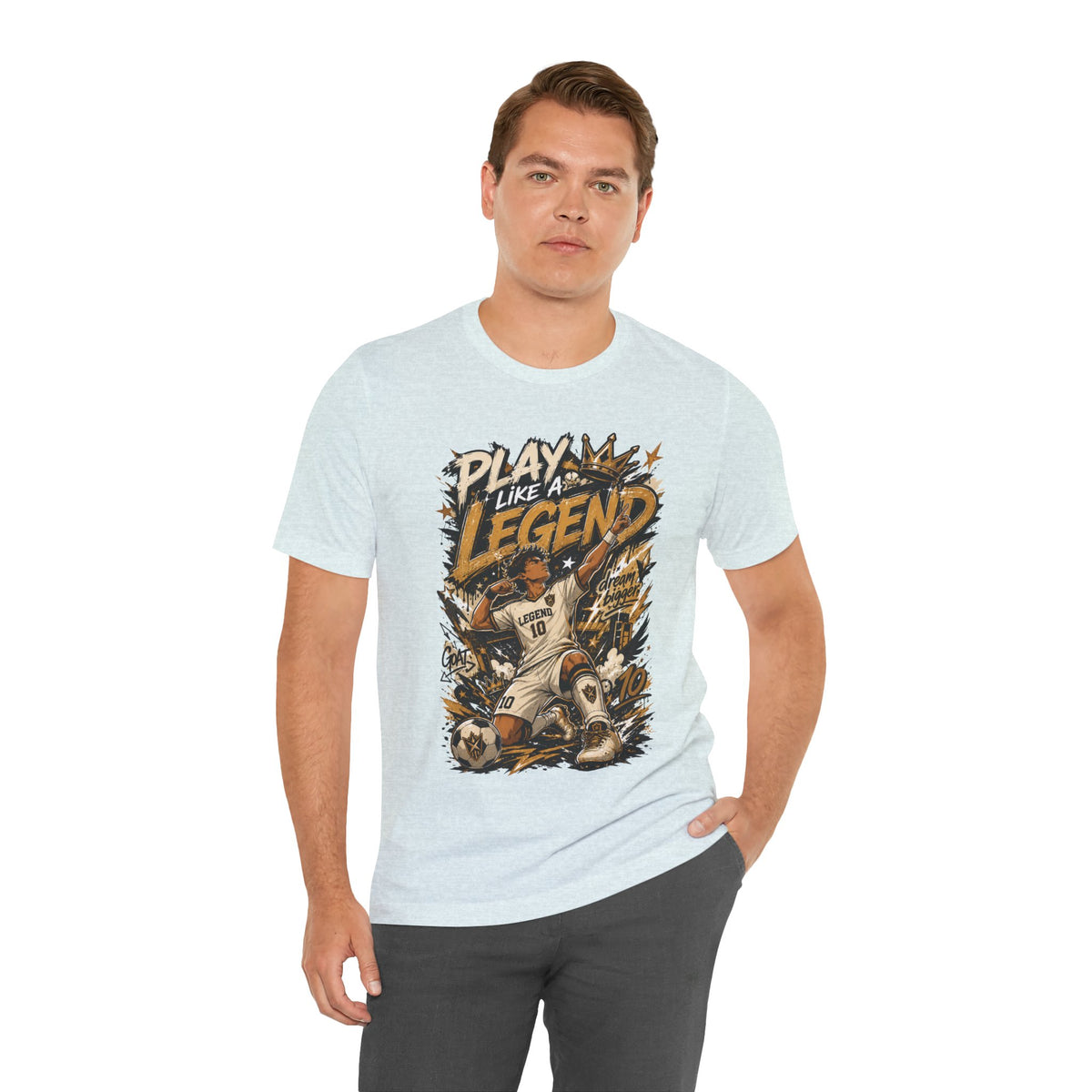Play Like a Legend Soccer Graphic T Shirt