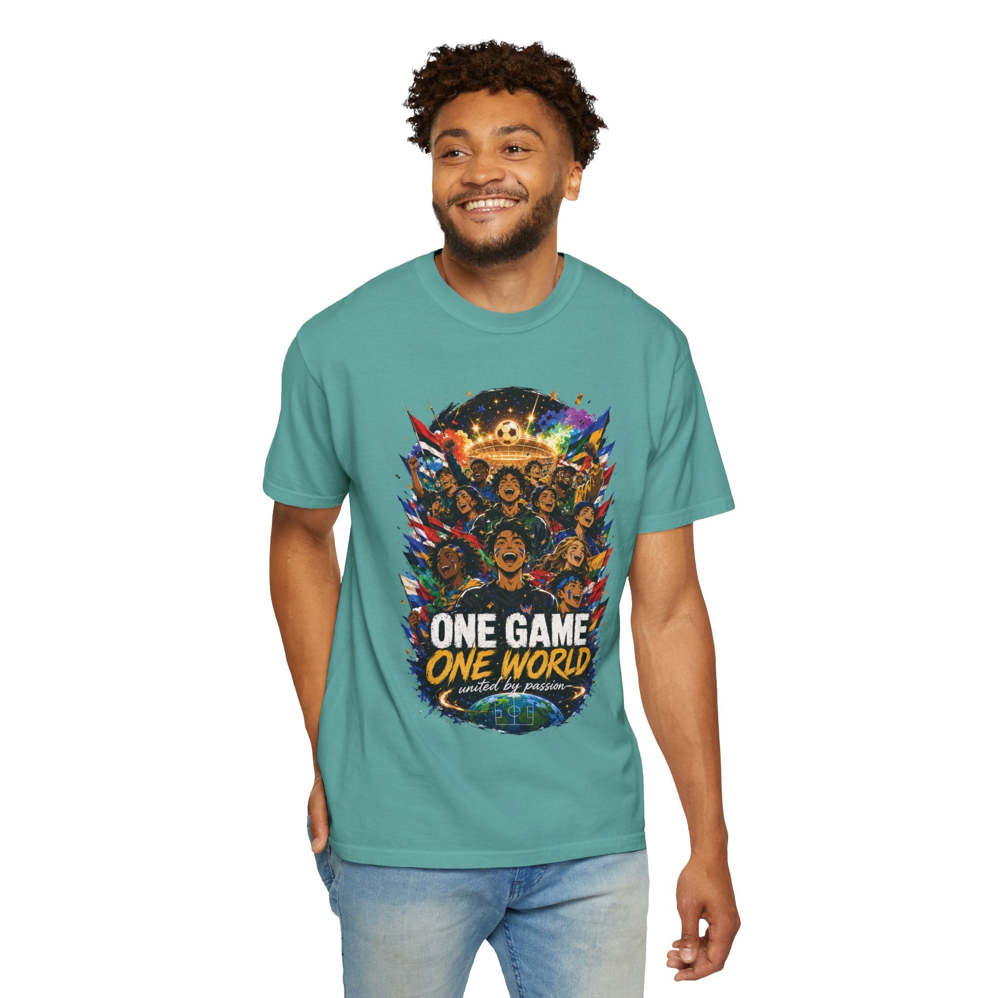 One Game One World Soccer T-Shirt — International Football Fans Graphic Tee