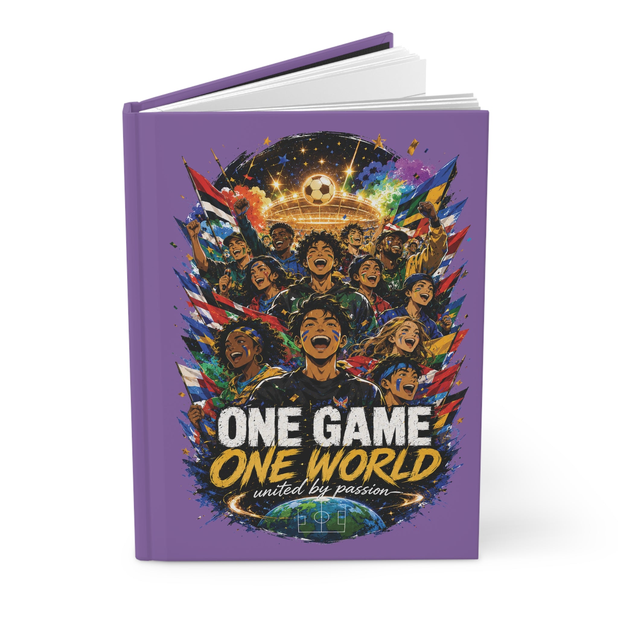 Soccer Journal — "One Game One World" Personalized Hardcover Notebook