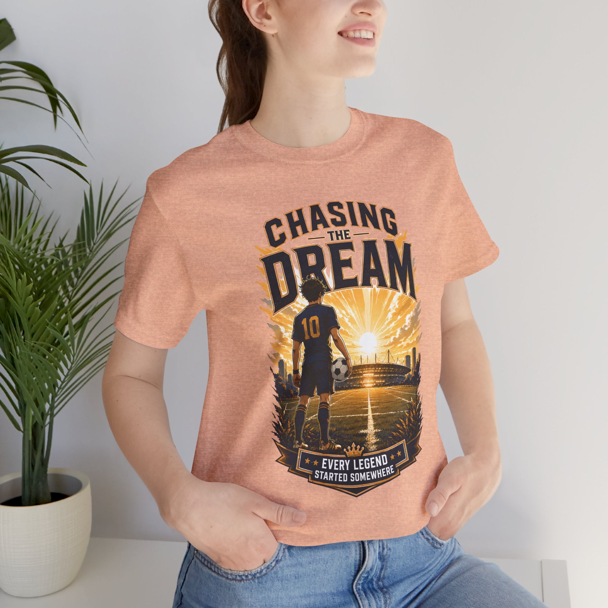 Soccer Tee — "Chasing the Dream" Inspirational Soccer Shirt