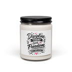 Soy Candle — "Discipline Today Leads to Freedom Tomorrow" Motivational Scented Candle (9oz)