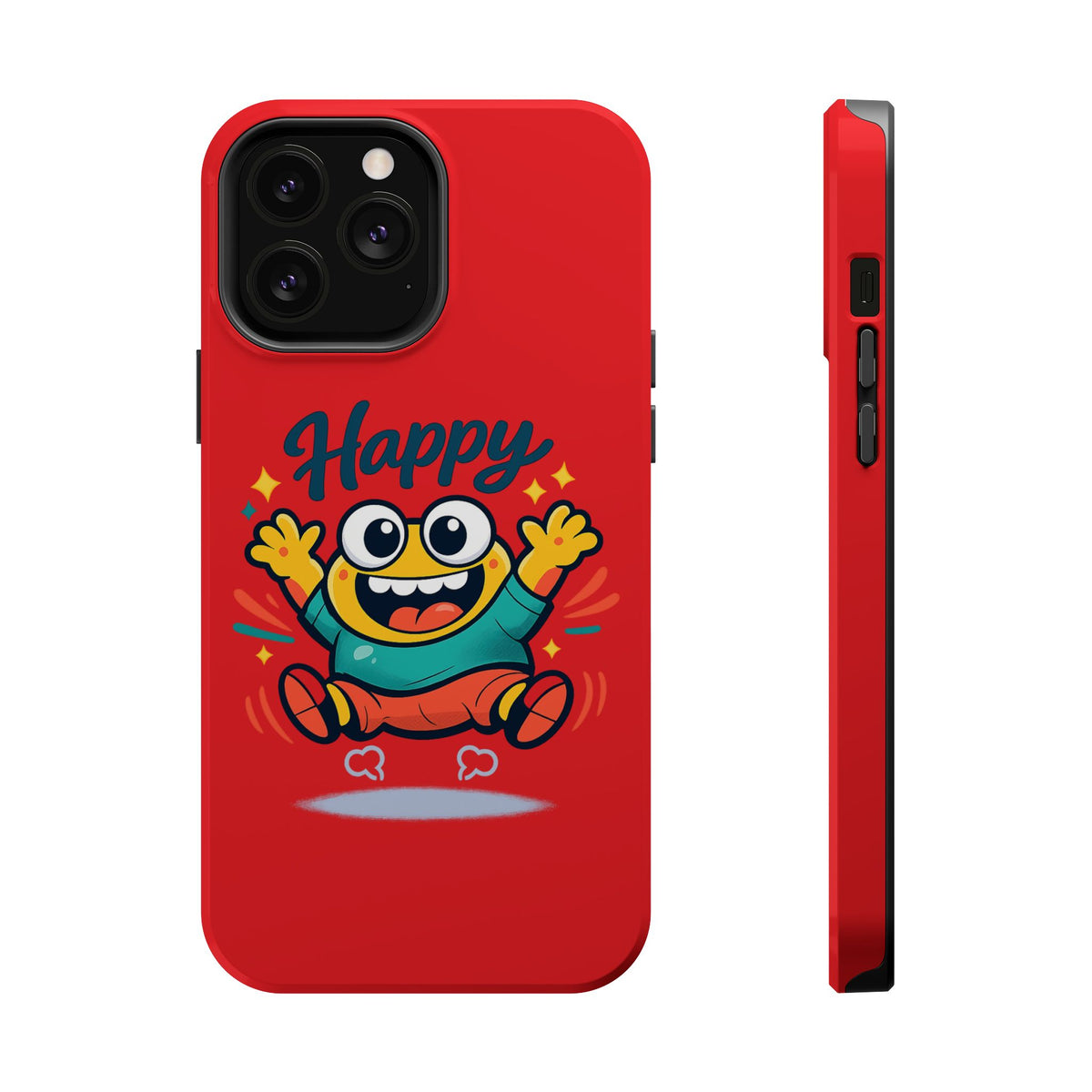 Happy Monster Magnetic Protective Phone Case Red