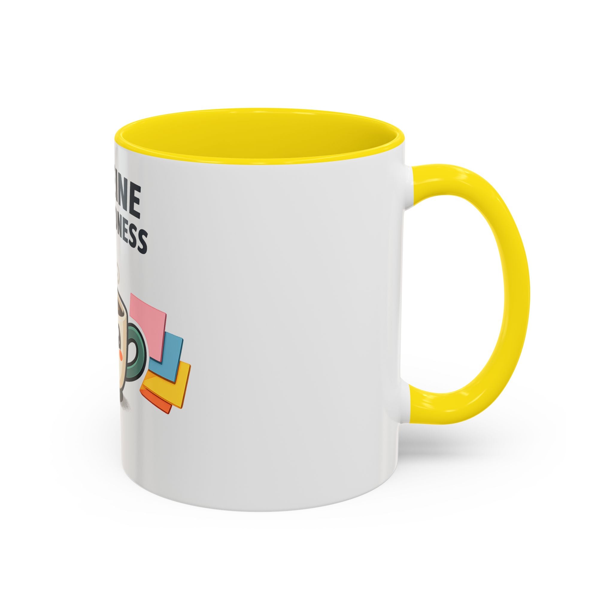 Caffeine and Kindness Coffee Mug — Cute Kawaii Tea Cup Accent Mug (11/15oz)