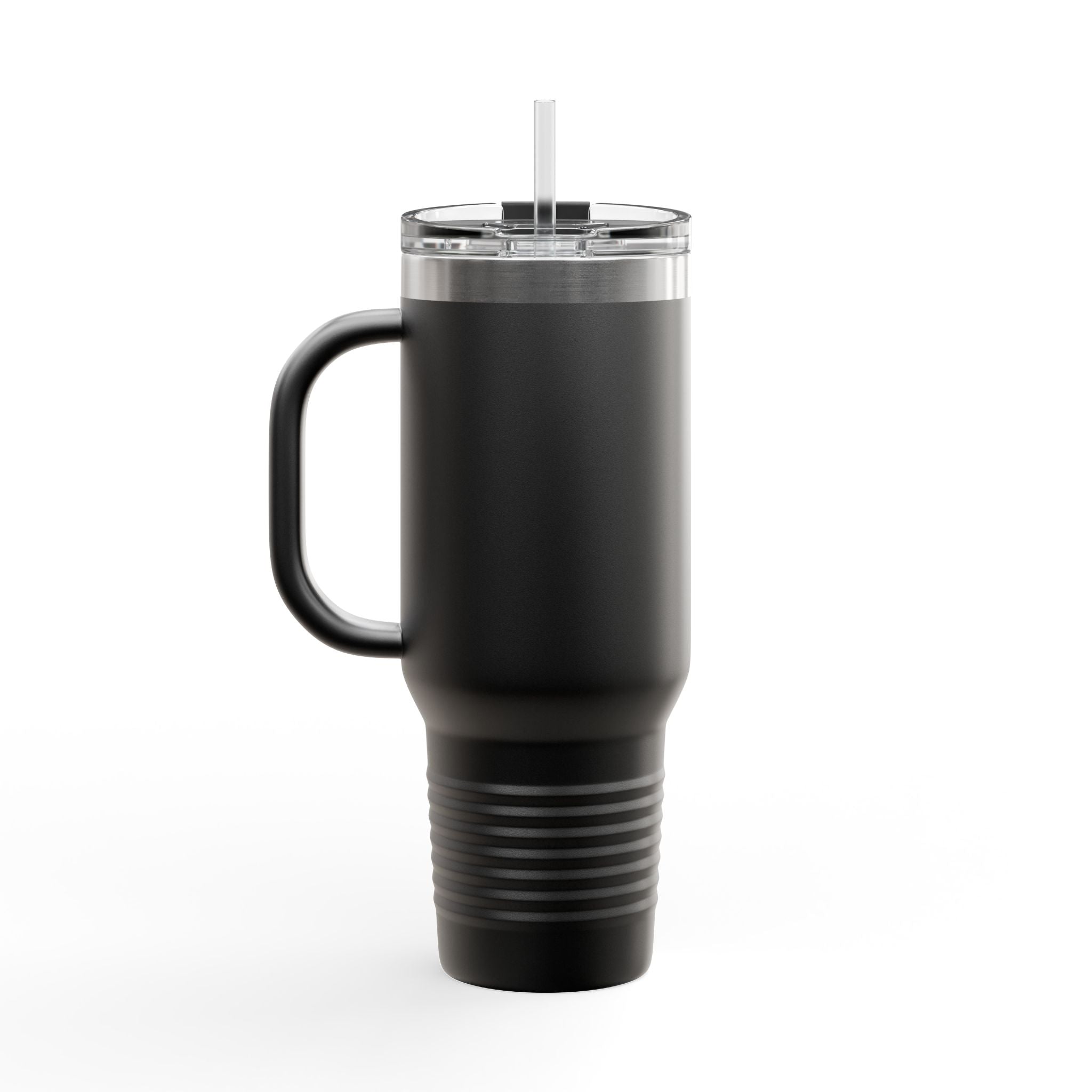 40oz Insulated Travel Mug — Cozy Girl Pink Hoodie Design
