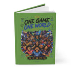 One Game One World Soccer Hardcover Journal — Personalized Number 10 Notebook