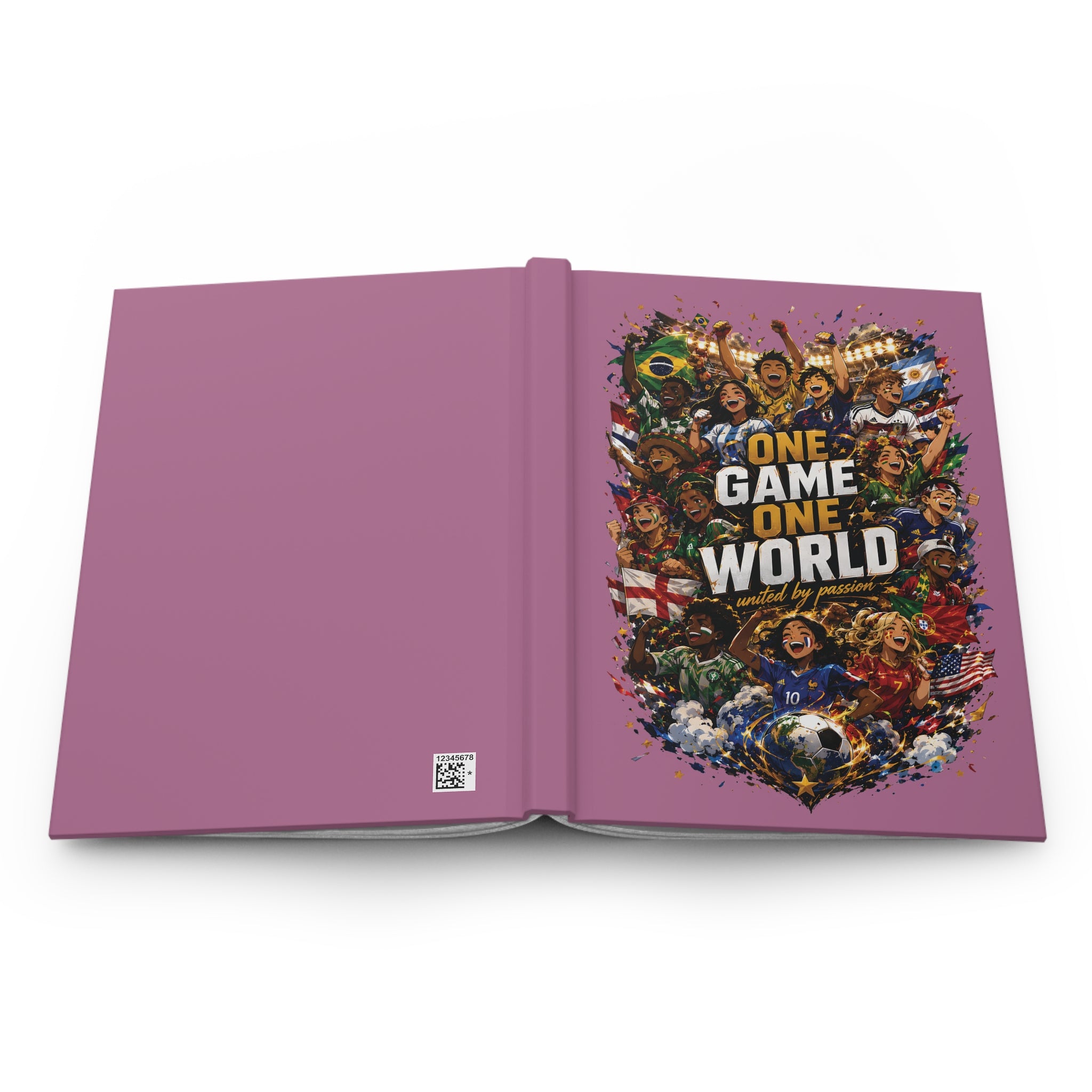 One Game One World Soccer Hardcover Journal — World Cup Fans Notebook