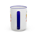 Happy Monster Accent Mug - Cute Cartoon Coffee Cup (11oz/15oz)