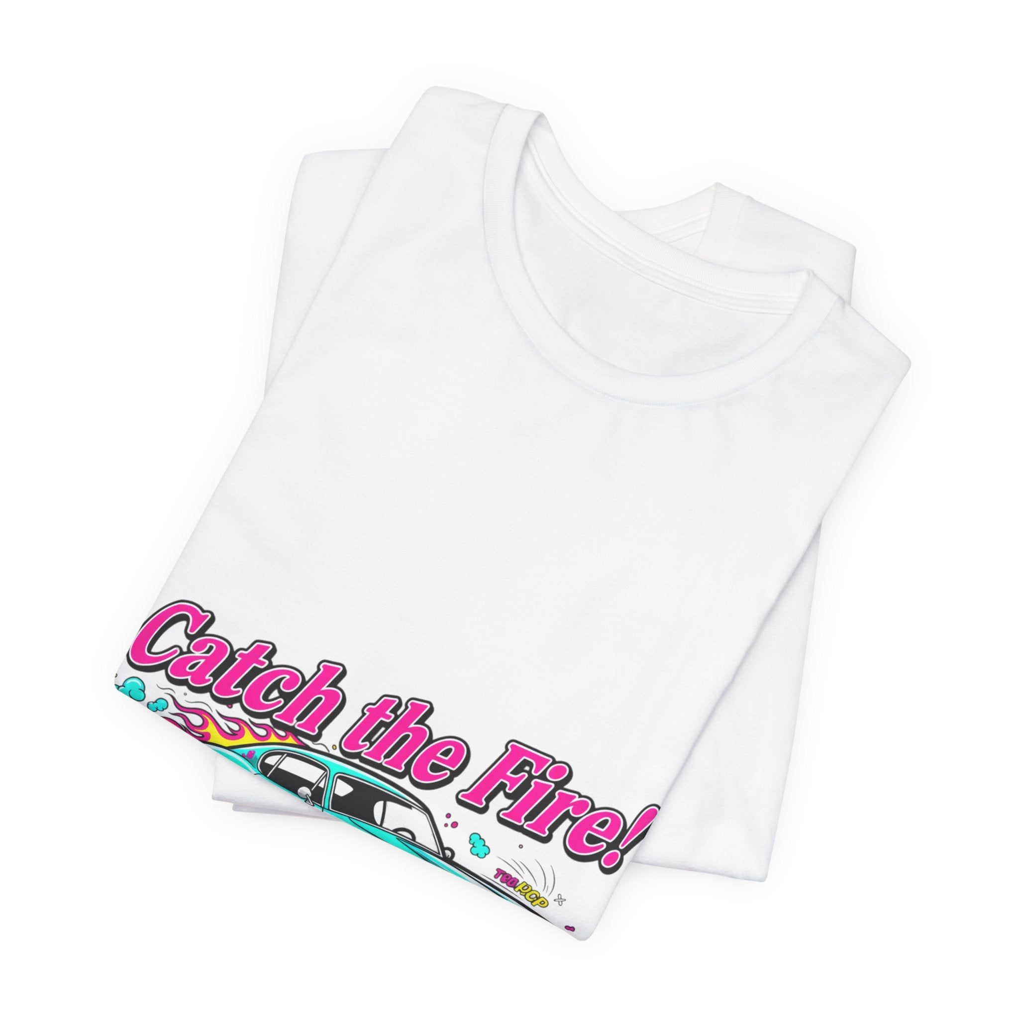 Retro Cartoon Dragster Tee | Vintage Car Illustration, Racing Flame Shirt