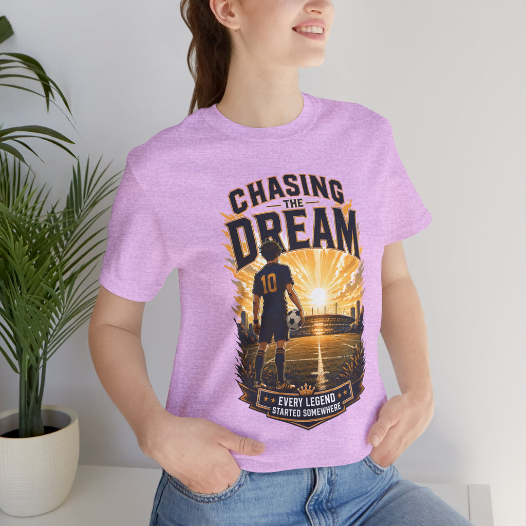 Soccer Tee — "Chasing the Dream" Inspirational Soccer Shirt