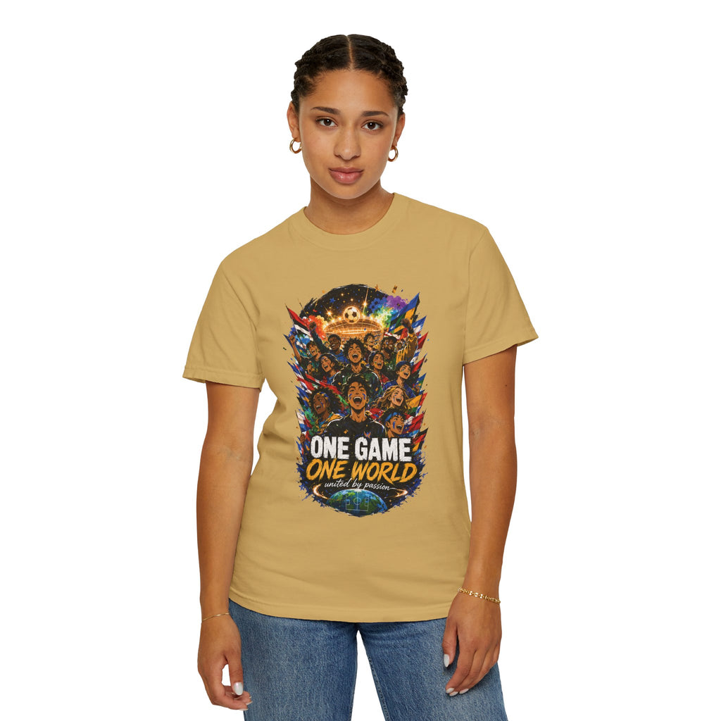 One Game One World Soccer T Shirt International Football Graphic Tee