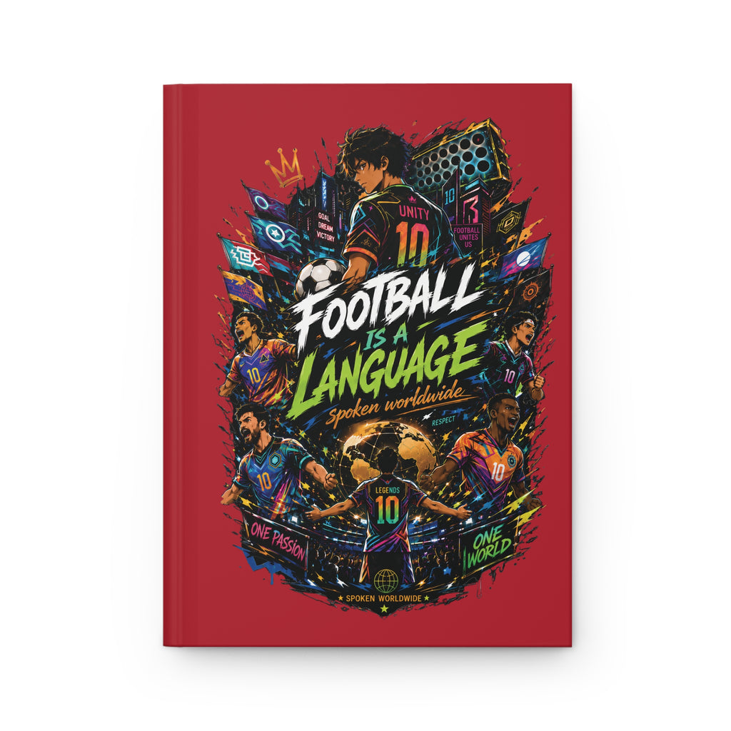 Football Is a Language Hardcover Journal — Personalized Soccer Notebook (Custom Name & Number)