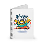Happy Cartoon Monster Spiral Notebook – Ruled Journal