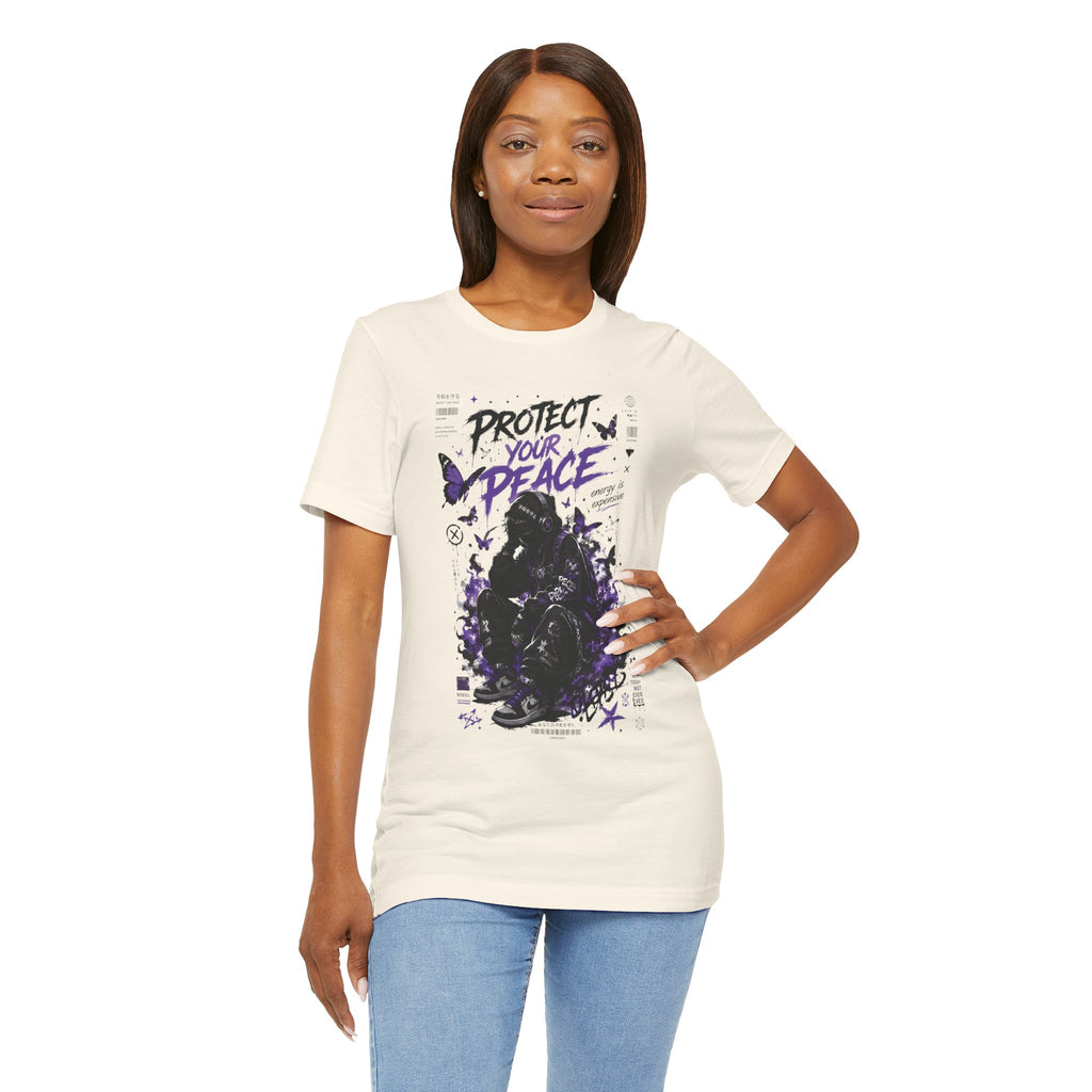 Protect Your Peace T-Shirt — Gothic Butterfly Graphic Tee