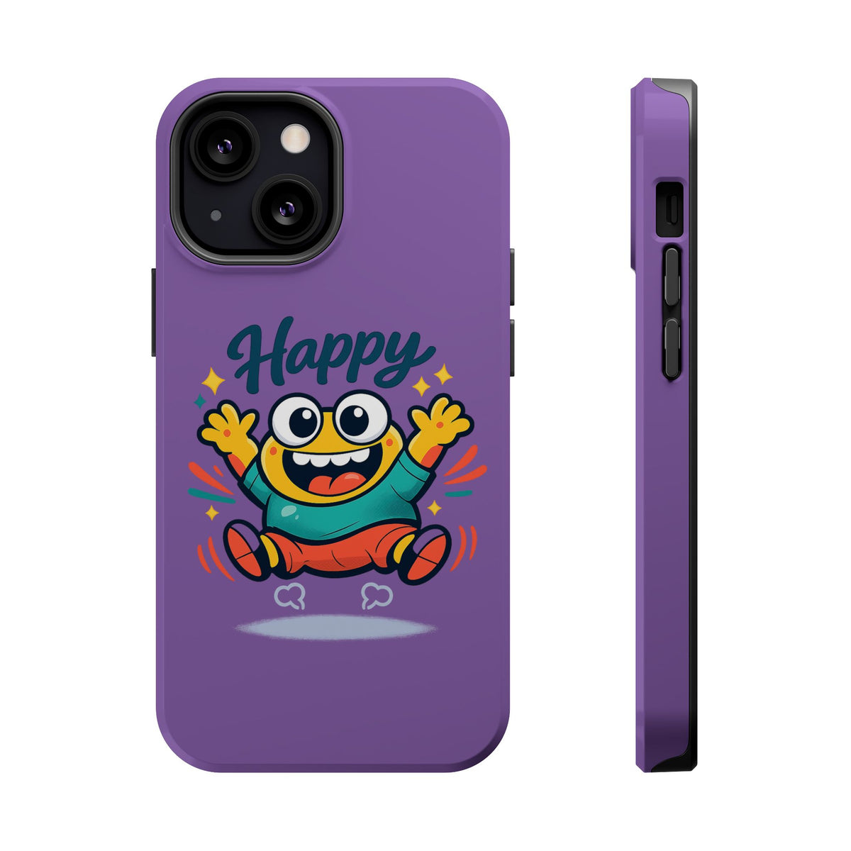 Happy Monster Magnetic Protective Phone Case Purple