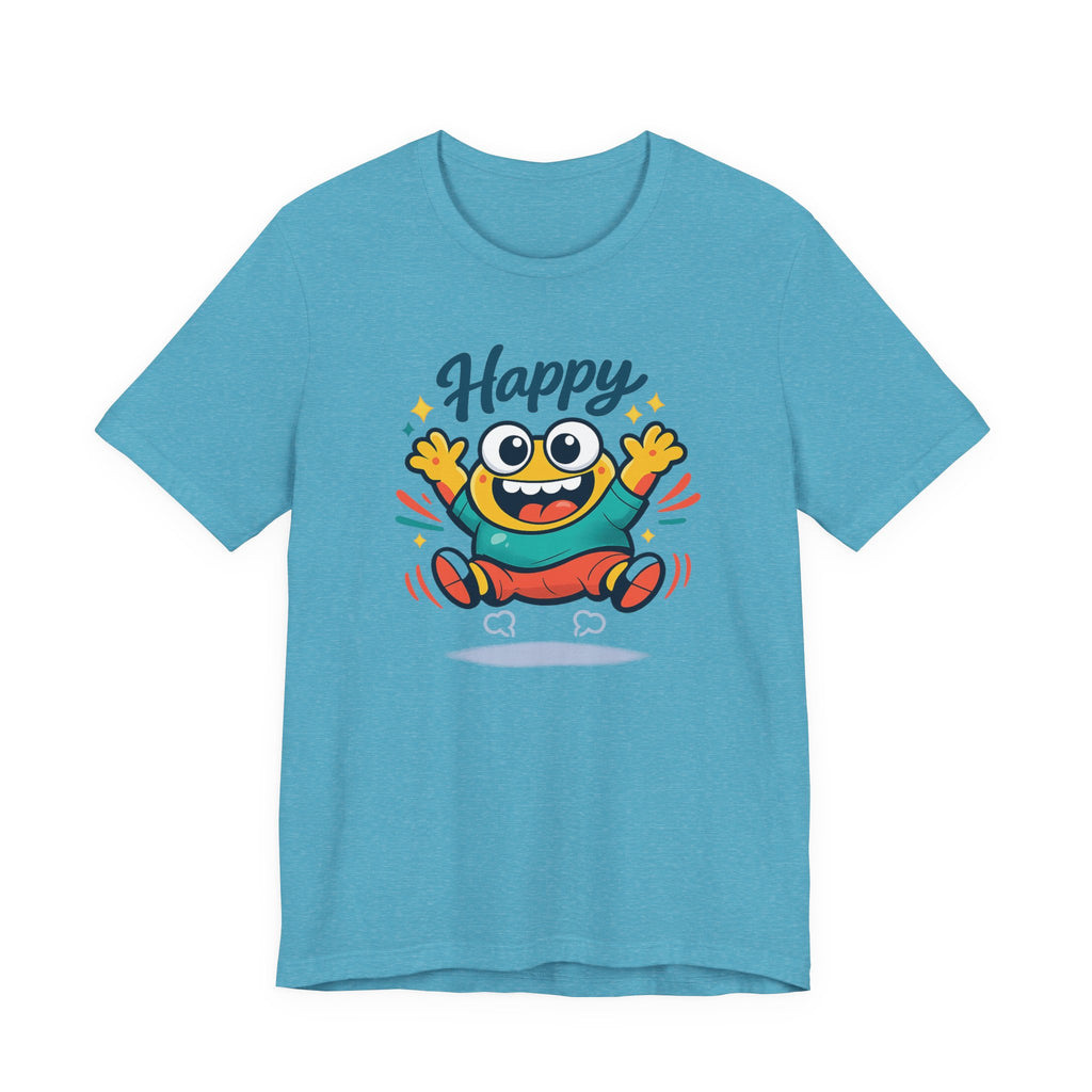Happy Mood Blob Tee | kawaii minimal, thick outline emoji cartoon