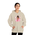 Cute Pink Heart Girl Hoodie — Cozy Graphic Sweatshirt