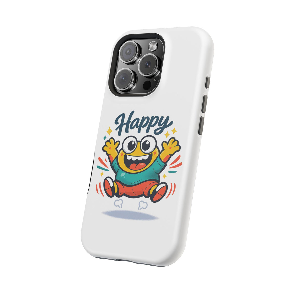 Happy Monster Magnetic Protective Phone Case White
