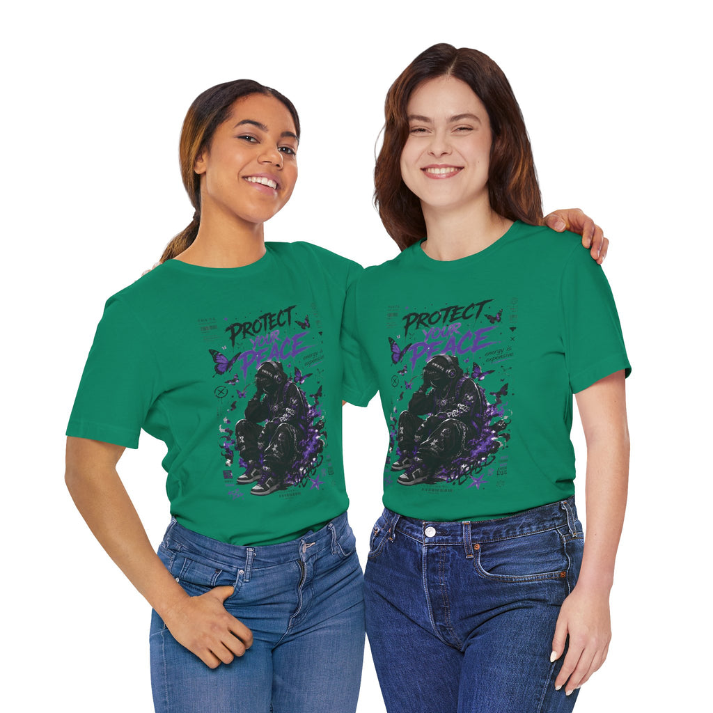Protect Your Peace Gothic Butterfly Graphic T Shirt