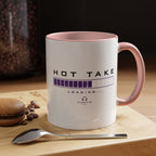 Accent Coffee Mug — "Hot Take Loading" Progress Bar Coffee Mug