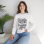 Crewneck Sweatshirt — "Discipline Today Leads to Freedom Tomorrow" Motivational Graphic