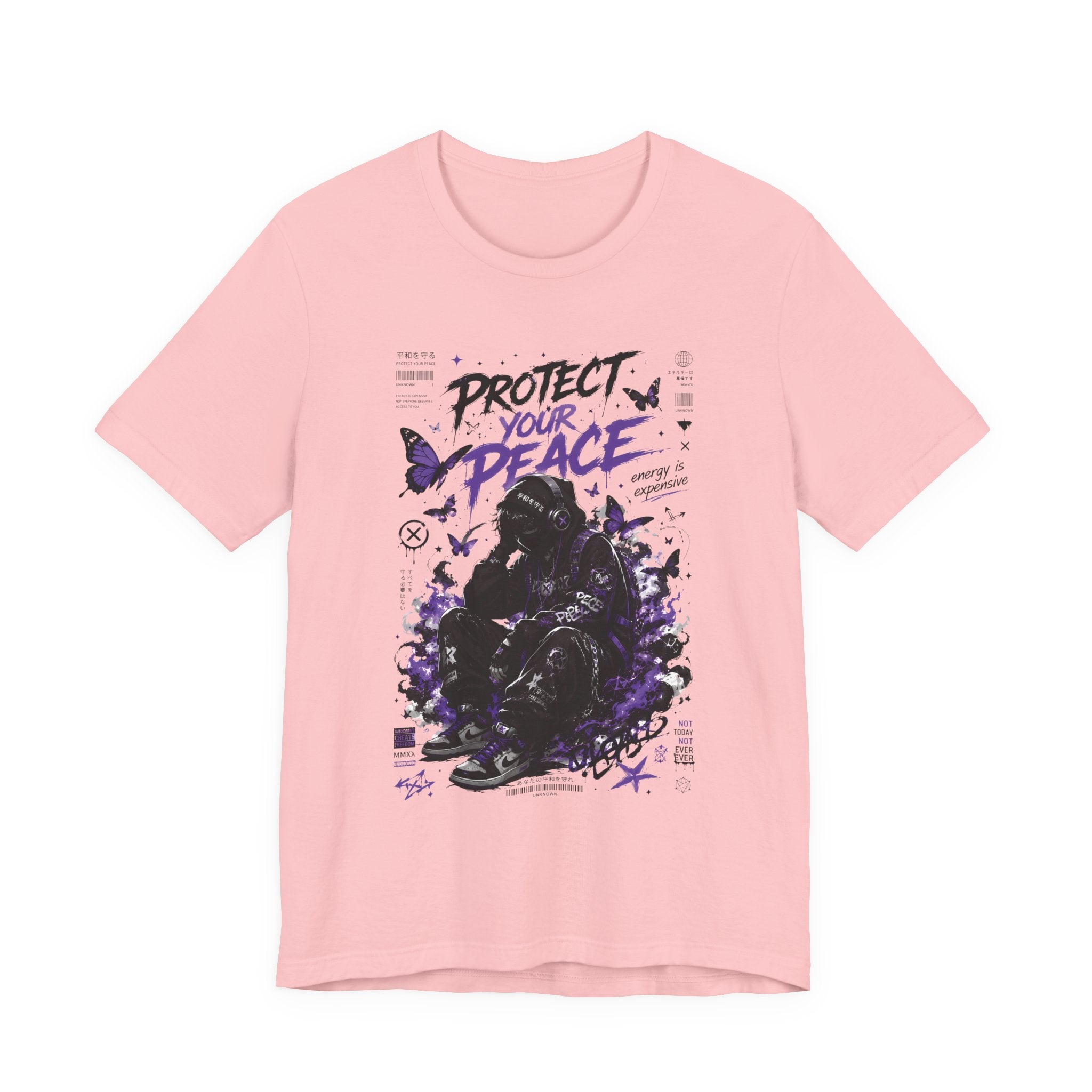 Protect Your Peace T-Shirt — Gothic Butterfly Graphic Tee