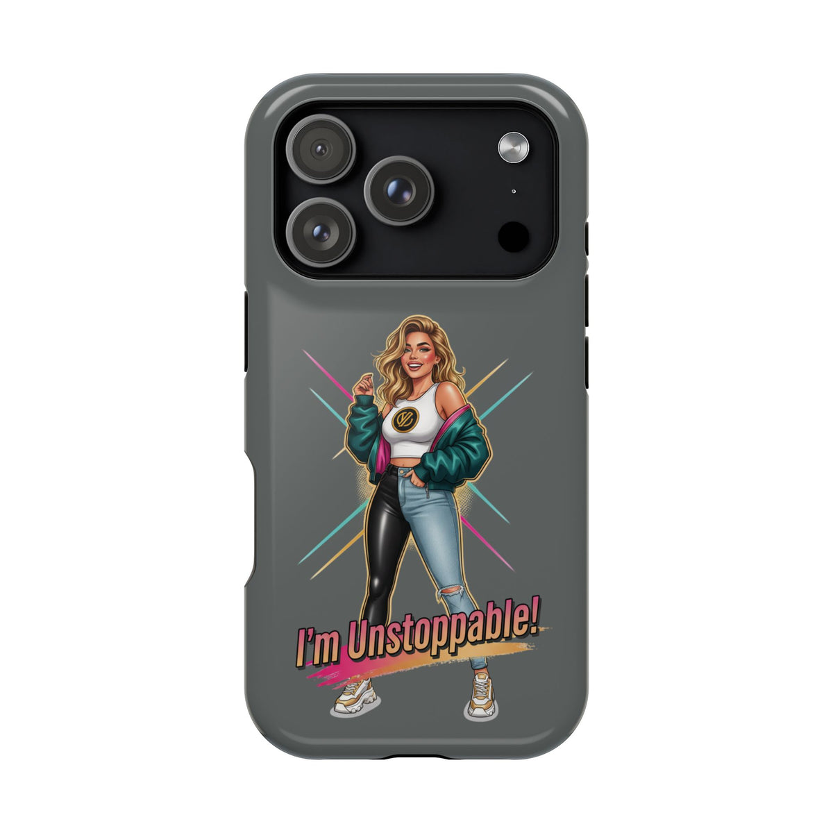 I'm Unstoppable Magnetic Protective Phone Case Gray
