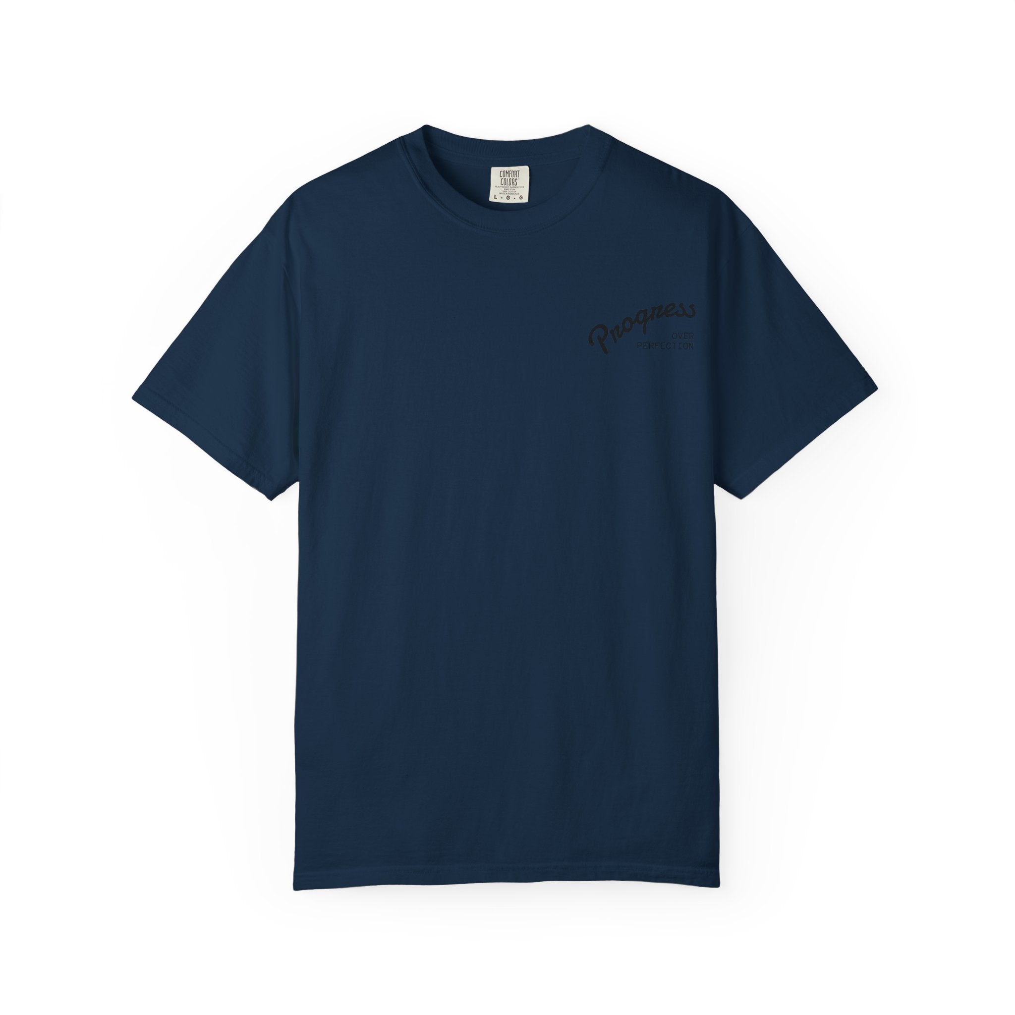 Progress Script Pocket Tee — Garment-Dyed White T-Shirt