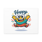 Happy Blob Cartoon Canvas | Bold Cartoon, Thick Outline, Kawaii Minimal