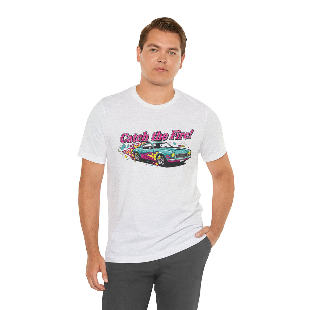Catch the Fire Vintage Muscle Car Graphic T Shirt