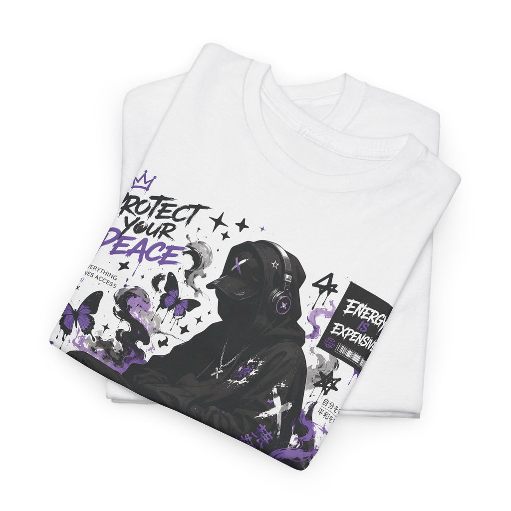 Peacekeeper Anime Graphic Tee — Purple Aesthetic Streetwear