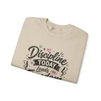 Crewneck Sweatshirt — "Discipline Today Leads to Freedom Tomorrow" Motivational Graphic