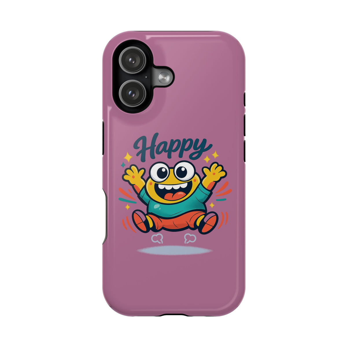 Happy Monster Magnetic Protective Phone Case Pink