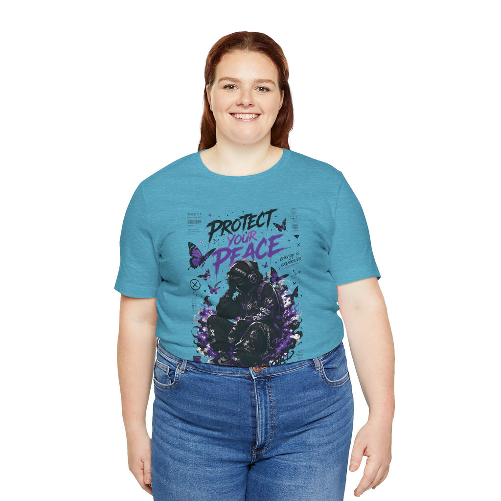 Protect Your Peace T-Shirt — Gothic Butterfly Graphic Tee
